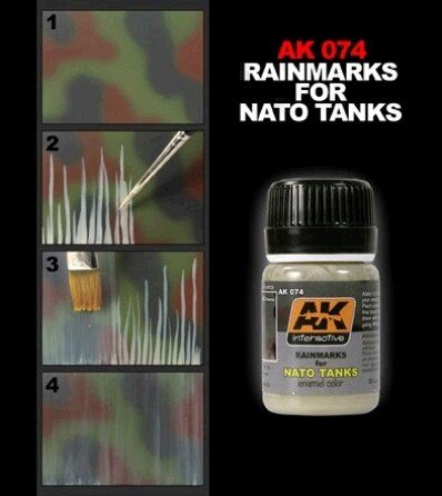 AK Interactive AK074 Rain Marks For Nato Tanks 35ml – zdjęcie 2