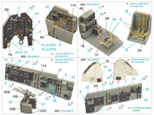 Quinta Studio QD48207 Ju 87D/G 3D-Printed &amp;amp; coloured Interior on decal paper ( Italeri ) 1/48 – immagine 2