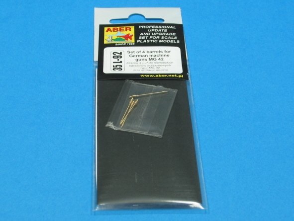 Aber 35L-092 Set of 4 barrels for german machine guns MG42 without jacket 1/35 – immagine 3