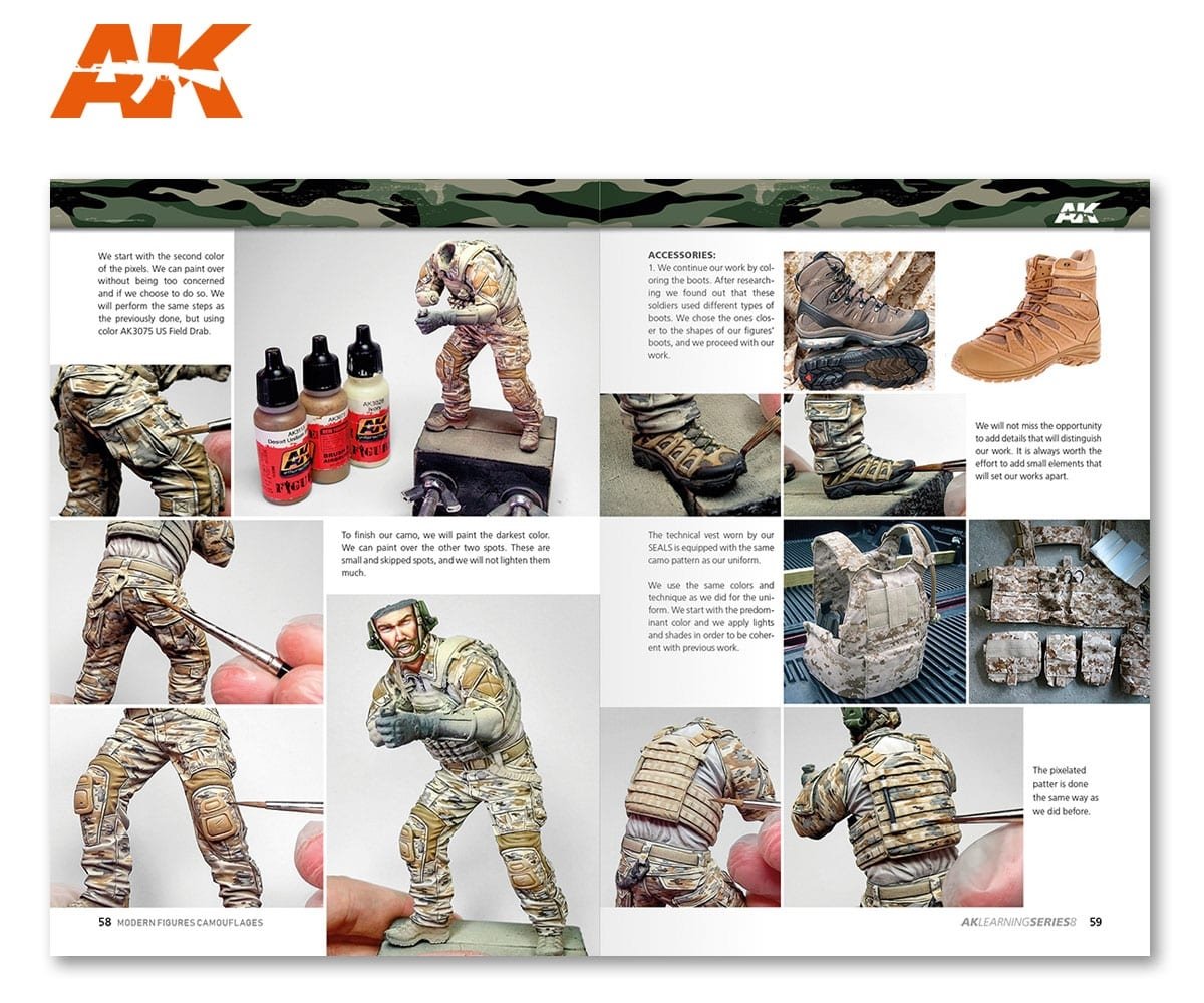 AK Interactive AK247 AK LEARNING 08: MODERN FIGURES CAMOUFLAGES (English) – zdjęcie 7