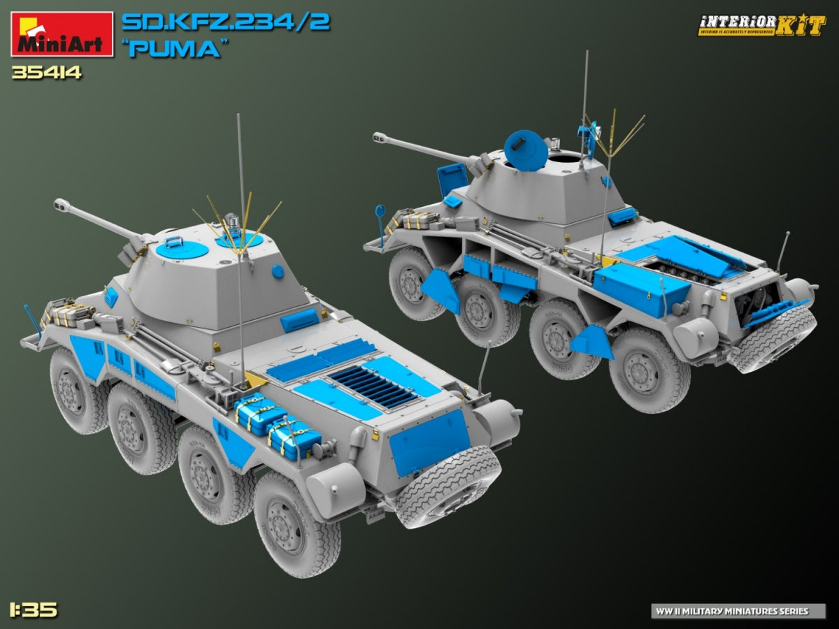 MiniArt 35414 Sd.Kfz. 234/2 PUMA. INTERIOR KIT 1/35 – immagine 6