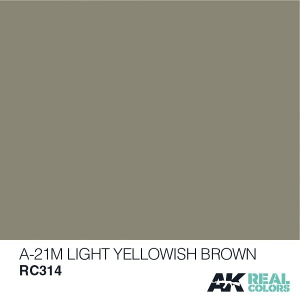 AK Interactive RC314 A-21M LIGHT YELLOWISH BROWN 10ML – zdjęcie 2