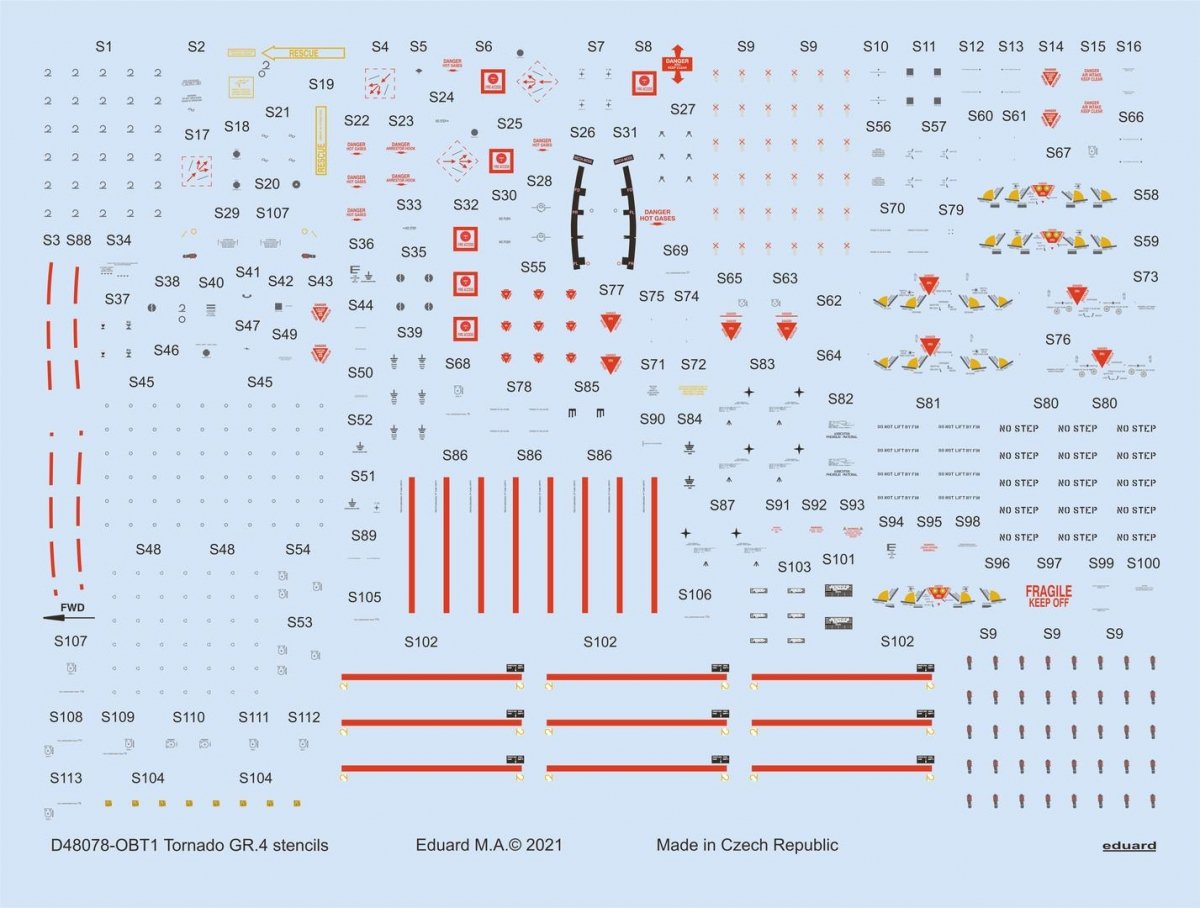 Eduard D48078 Tornado GR.4 stencils REVELL 1/48