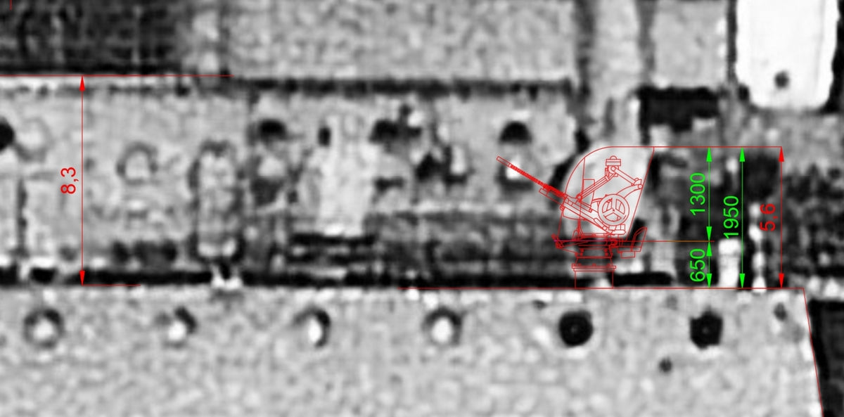 Master SM-350-118 Uzbrojenie francuskiego lekkiego krążownika Marseillaise - 152mm (9 szt.), 90mm (8 szt.), 13,2mm (8 szt.) lufy z żywicznymi mocowaniami (do modelu Trumpetera) 1/350 – imagen 19