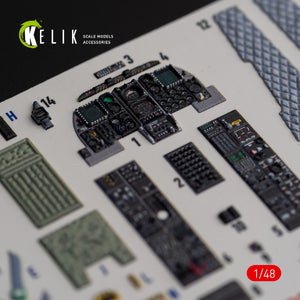 KELIK K48018 A-10C &amp;quot;Thunderbolt II&amp;quot; interior 3D decals for Italeri kit 1/48 – immagine 2