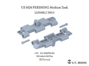 ET Model P35-058 US M26 PERSHING Char moyen Chenilles fonctionnelles (Impression 3D) 1/35