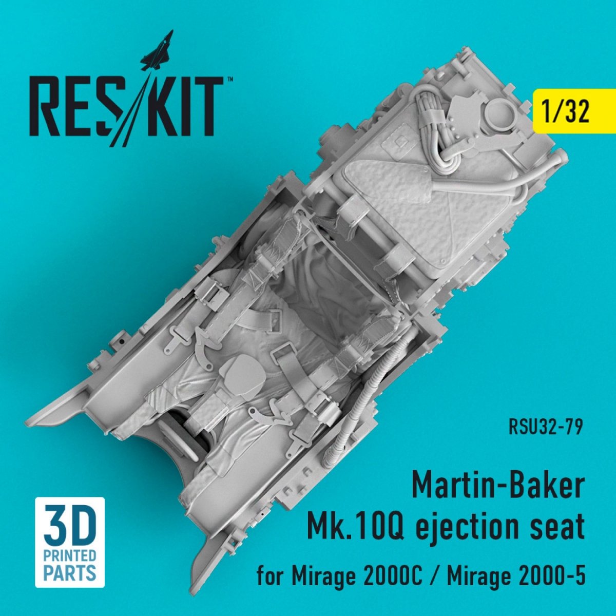 RESKIT RSU32-0079 MARTIN-BAKER MK.10Q SIÈGE ÉJECTIONNABLE POUR MIRAGE 2000C/MIRAGE 2000-5 1/32  – image 3