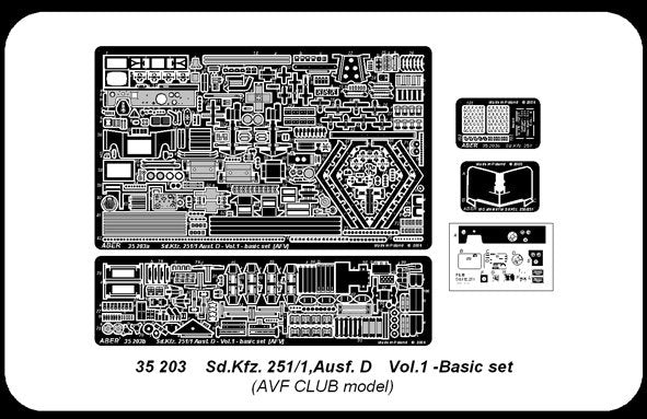 Aber 35203 Armoured personnel carrier Sd.Kfz. 251/1 Ausf. D - vol.1 - basic set 1/35 – immagine 6