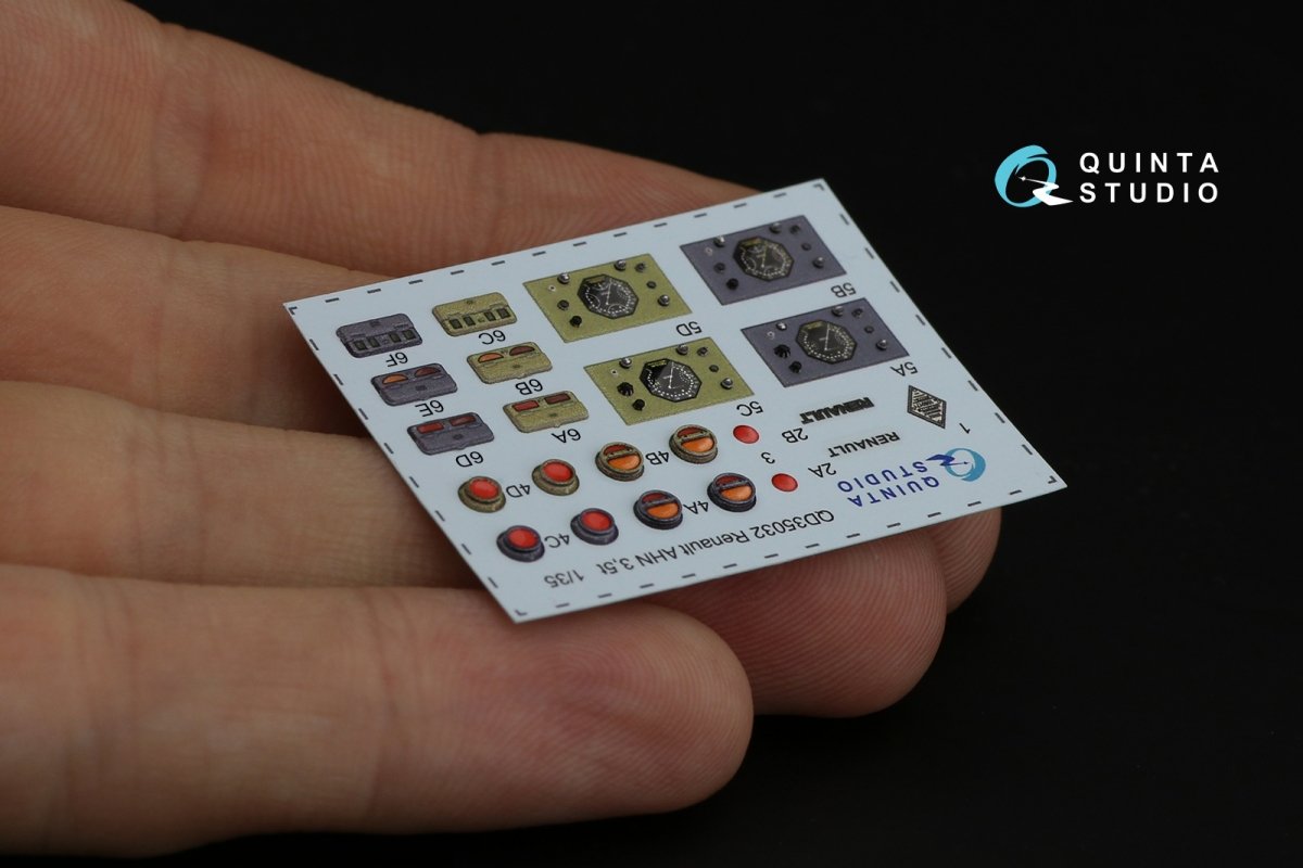 Quinta Studio QD35032 Renault AHN 3.5t 3D-Printed &amp;amp; coloured Interior on decal paper ( ICM ) 1/35 – immagine 8
