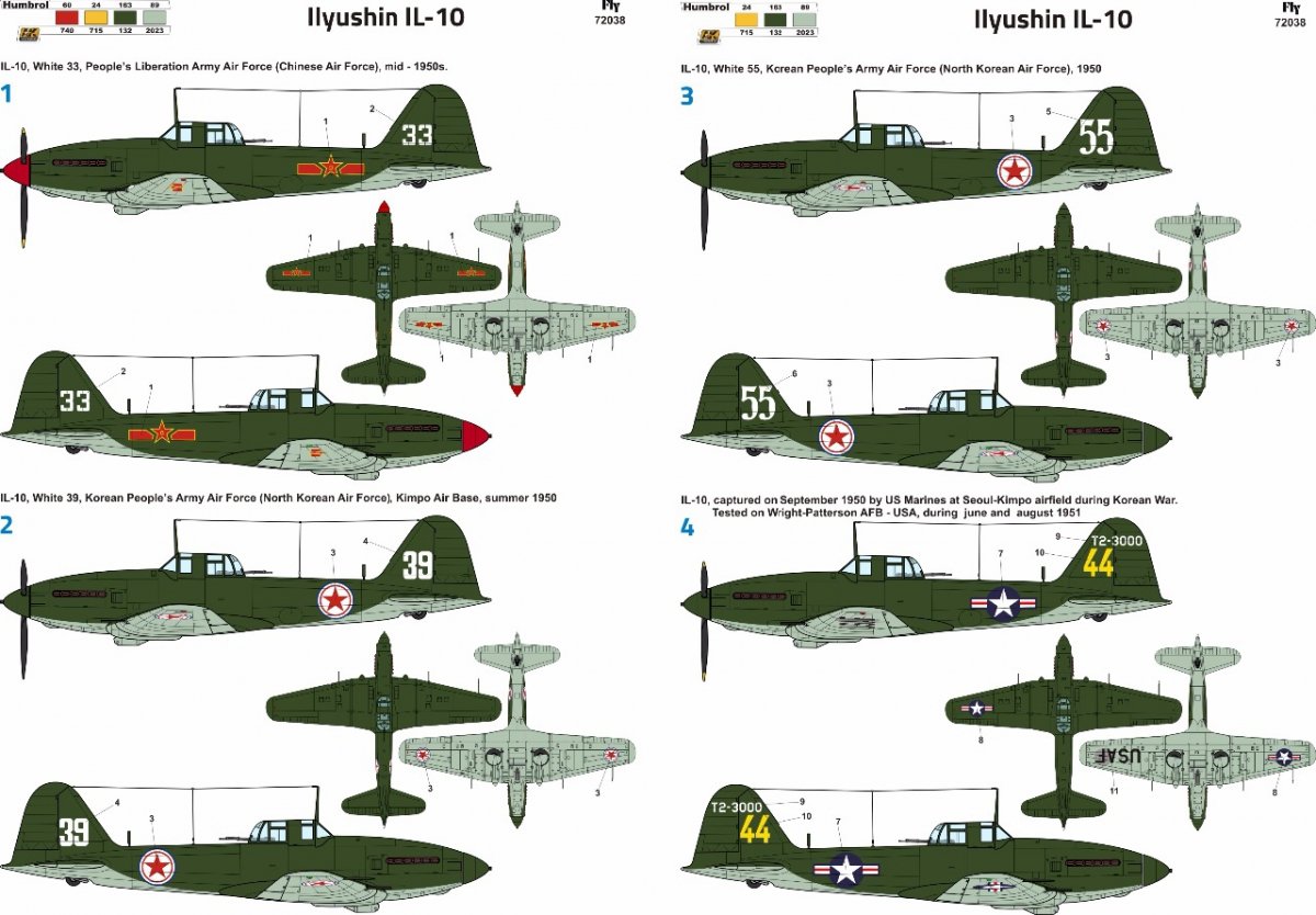 Fly 72038 Ilyushin Il-10 Chinese and Korea service 1/72 – Bild 3