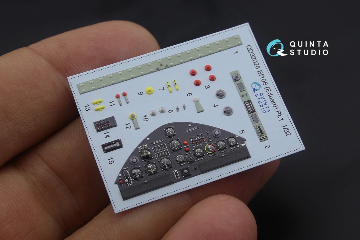 Quinta Studio QD32028 Bf 108 3D-Printed &amp;amp; colored Interior on decal paper (for Eduard kit) 1/32 – image 5
