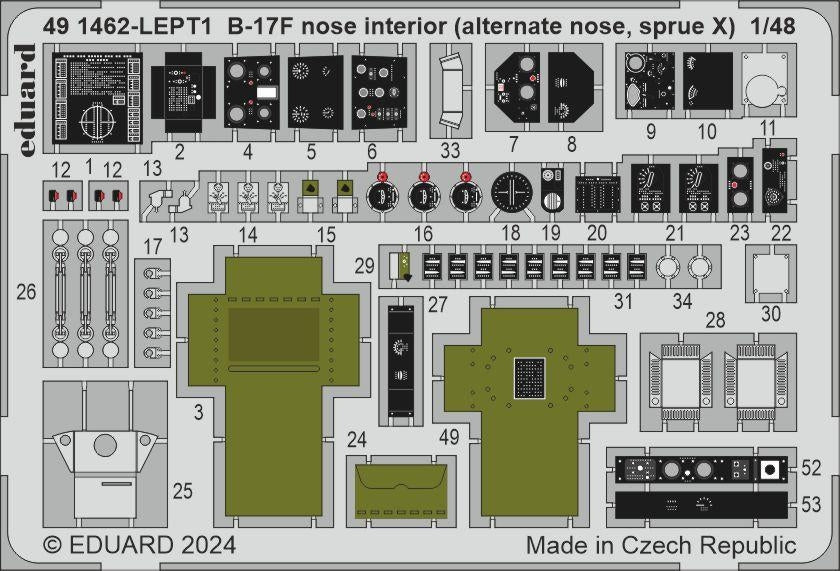 Eduard BIG49426 B-17F regular nose PART I EDUARD 1/48 – immagine 3