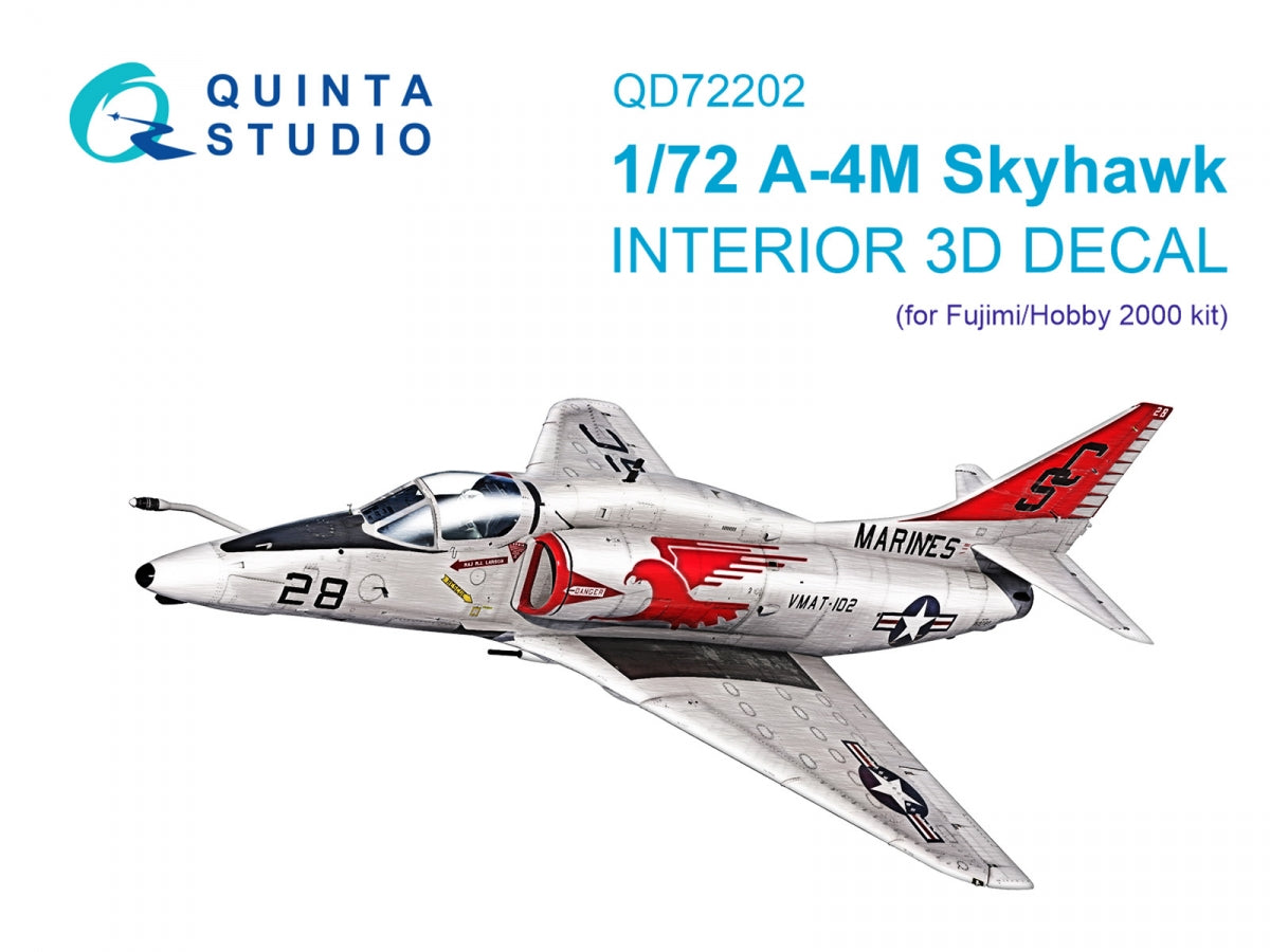 Quinta Studio QD72202 A-4M 3D-Printed & coloured Interior on decal paper (Fujimi/Hobby 2000) 1/72
