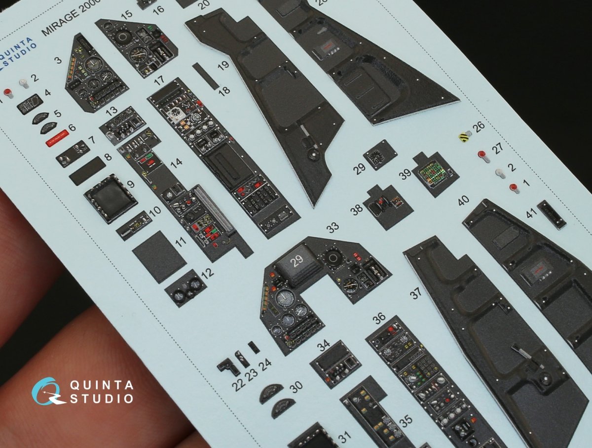 Quinta Studio QD32013 Mirage 2000N 3D-Printed &amp;amp; coloured Interior on decal paper (for Kitty Hawk kit) 1/32 – immagine 4