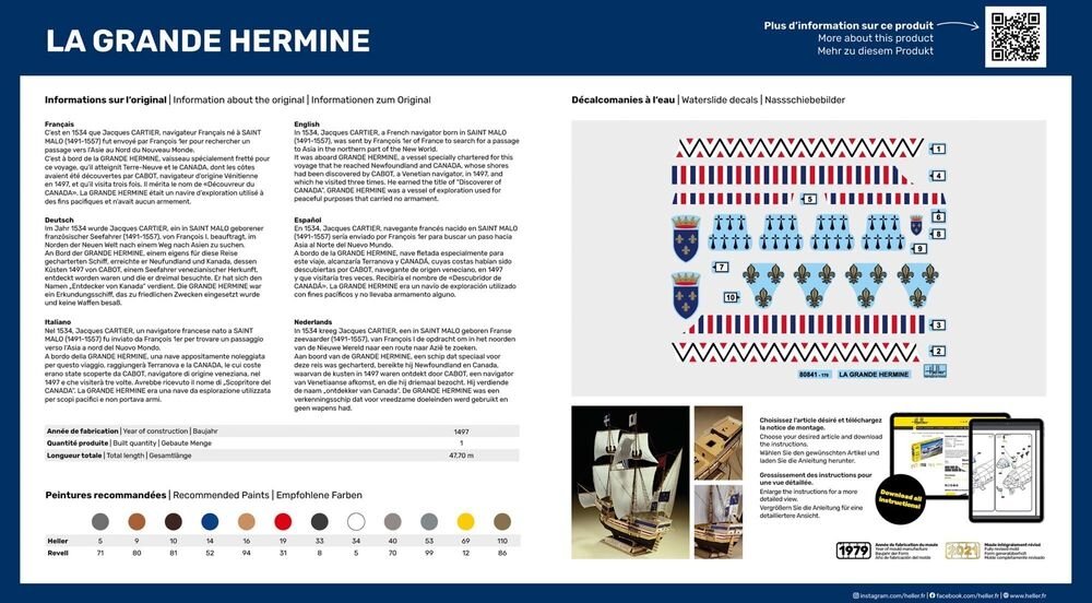 Heller 56841 Starter Kit - Le Grand Hermine 1/150 – immagine 3