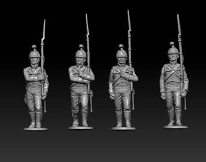 Hat 9326 Napoleonic Austrian Line Infantry - Marching (18 figures) 1/32