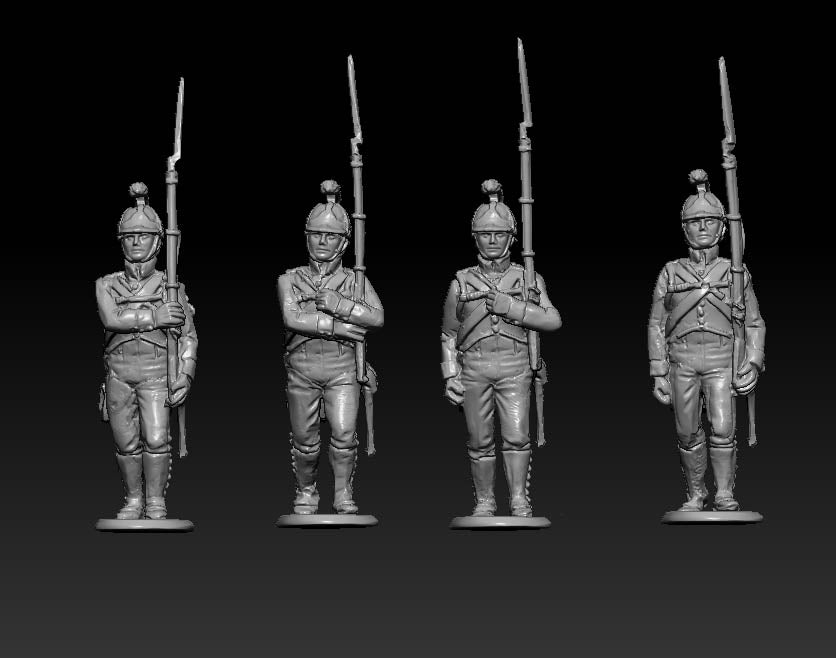 Hat 9326 Napoleonic Austrian Line Infantry - Marching (18 figures) 1/32