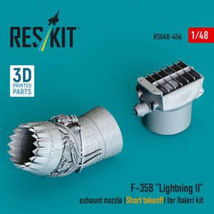 RESKIT RSU48-0456 F-35B &amp;quot;Lightning II&amp;quot; exhaust nozzle (Short takeoff) for Italeri kit (3D printed) 1/48
