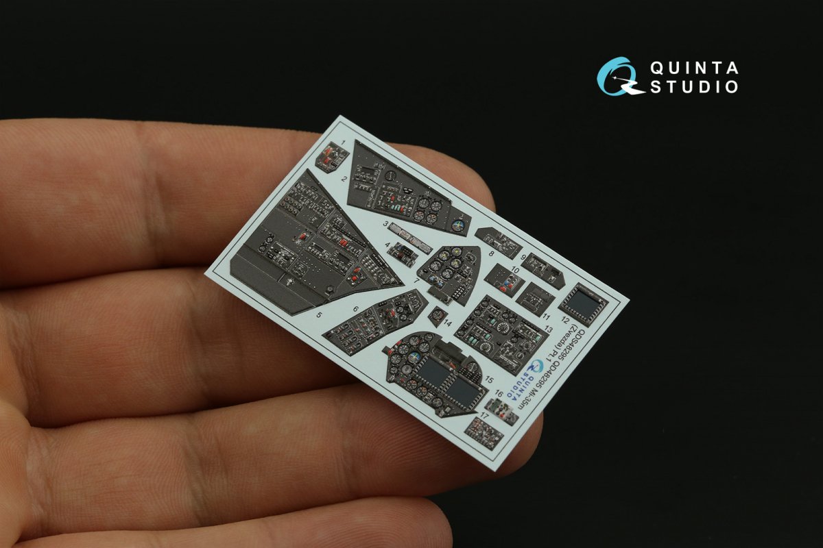 Quinta Studio QD48295 Mi-35M 3D-Printed &amp;amp; coloured Interior on decal paper (Zvezda) 1/48 – immagine 8