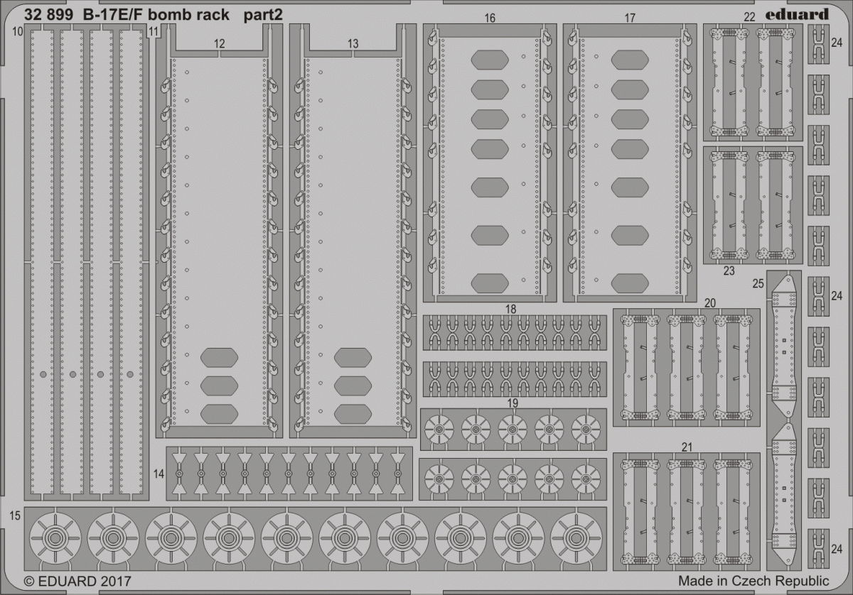 Eduard 32899 B-17E/ F bomb rack 1/32 HK MODELS – Bild 2