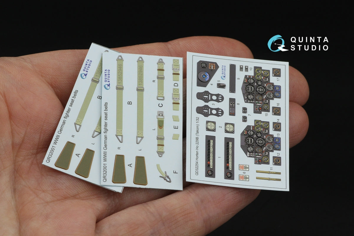 Quinta Studio QD32254 Horten Ho 229B 3D-Printed &amp;amp; coloured Interior on decal paper (Takom) 1/32 – zdjęcie 2