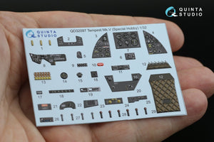 Quinta Studio QD32097 Tempest Mk.V 3D-Printed &amp;amp; coloured Interior on decal paper (Special Hobby/Revell) 1/32 – immagine 7