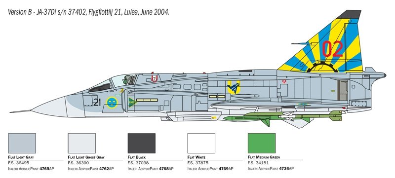 Italeri 2785 SAAB JA 37/AJ 37 VIGGEN 1/48 – image 3