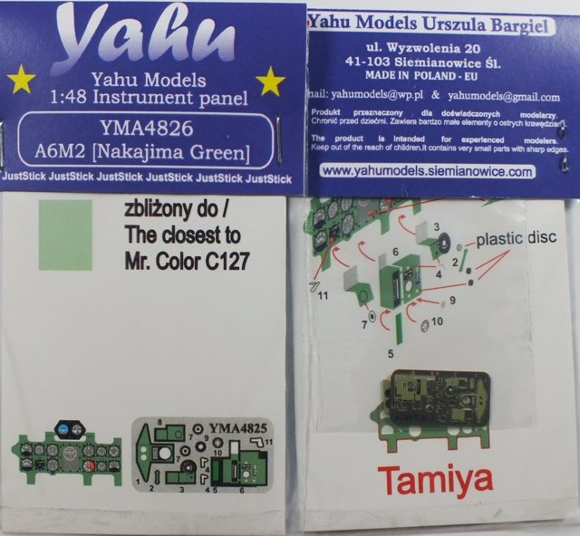 Yahu YMA4826 A6M2 Nakajima Vert (Tamiya) 1/48