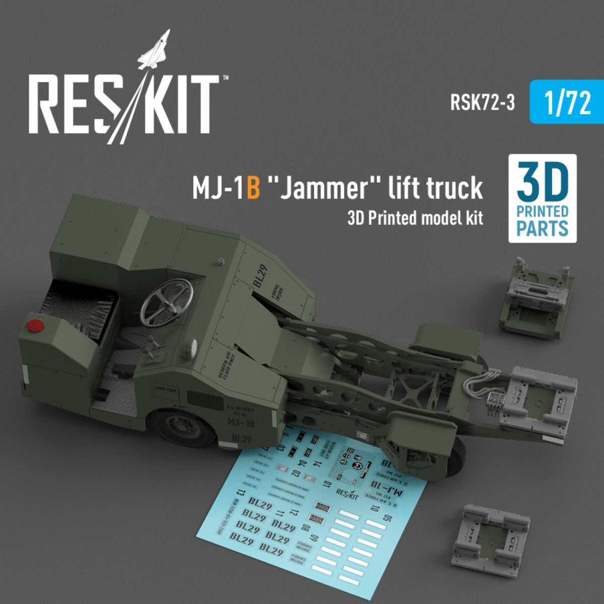 RESKIT RSK72-0003 MJ-1B "Jammer" lift truck (3D Printed model kit) 1/72