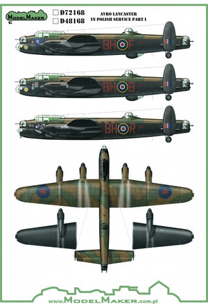 ModelMaker Decals MD48168 Avro Lancaster in Polish service part I 1/48 – immagine 2