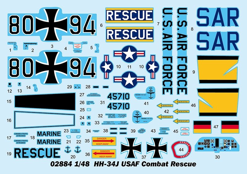 Trumpeter 02884 HH-34J USAF Combat Rescue 1/48 – imagen 12