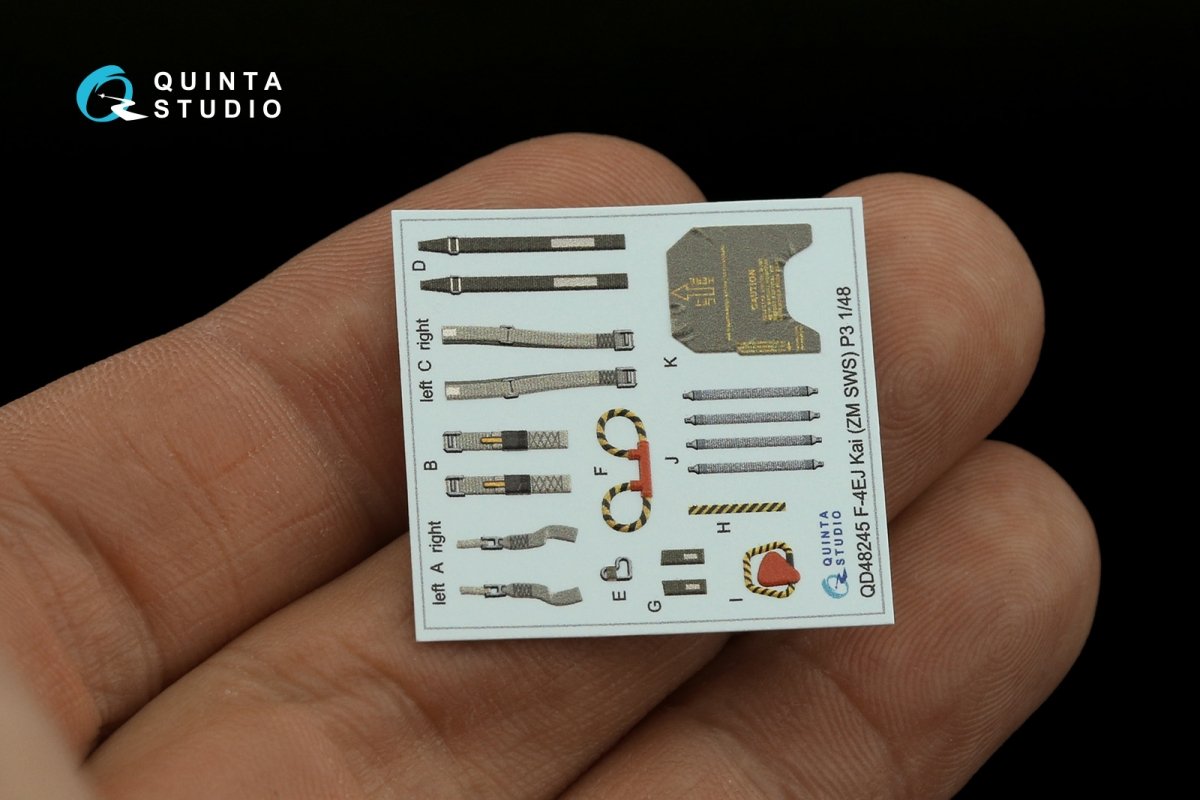Quinta Studio QD48245 F-4EJ Kai 3D-Printed &amp;amp; coloured Interior on decal paper (ZM SWS) 1/48 – immagine 18