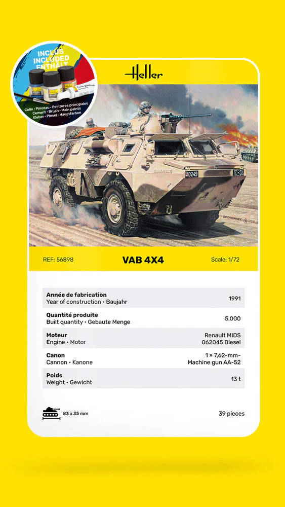 Heller 56898 VAB 4x4 - Starter Kit 1/72