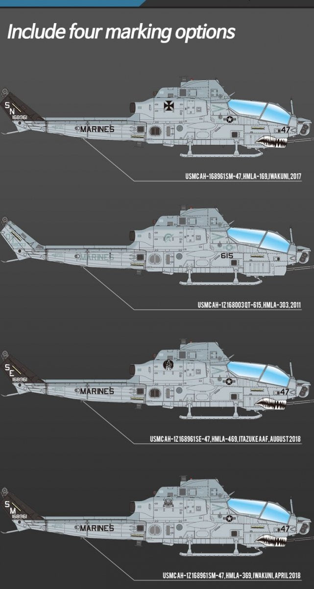 Academy 12127 USMC AH-1Z &amp;quot;Shark Mouth&amp;quot; 1/35 – immagine 3