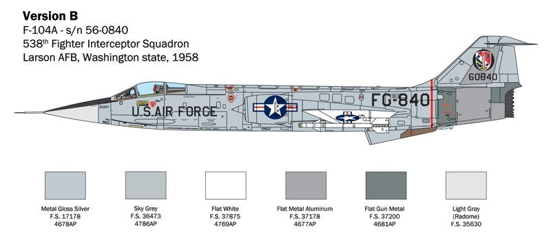 Italeri 2515 F-104 STARFIGHTER A/C 1/32 – immagine 5