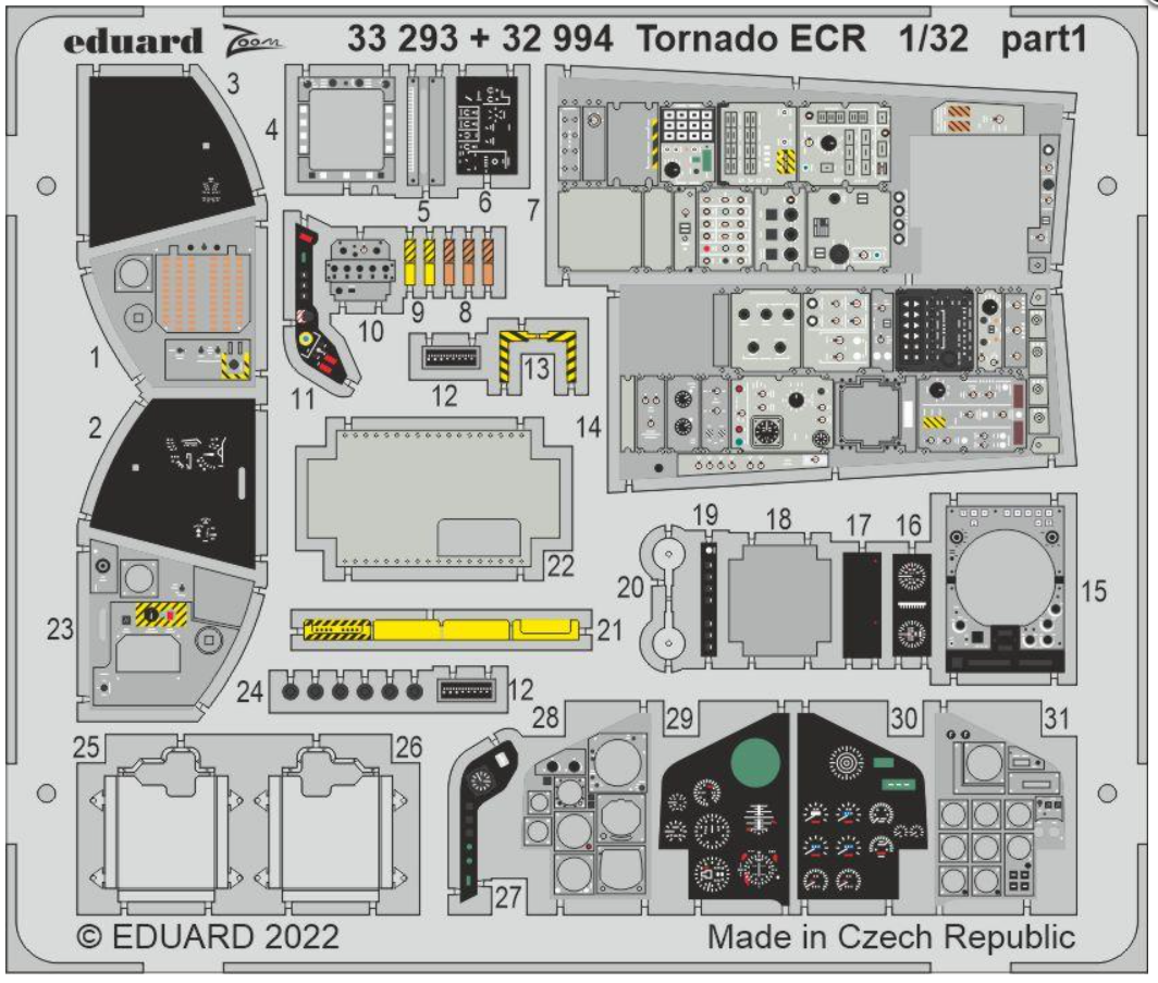 Eduard 32994 Tornado ECR interior ITALERI 1/32 – zdjęcie 2