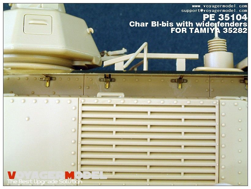Voyager Model PE35104 WWII French Char BI-bis with wide fenders (B ver include Gun barrel) for TAMIYA 35282 1/35 – imagen 2