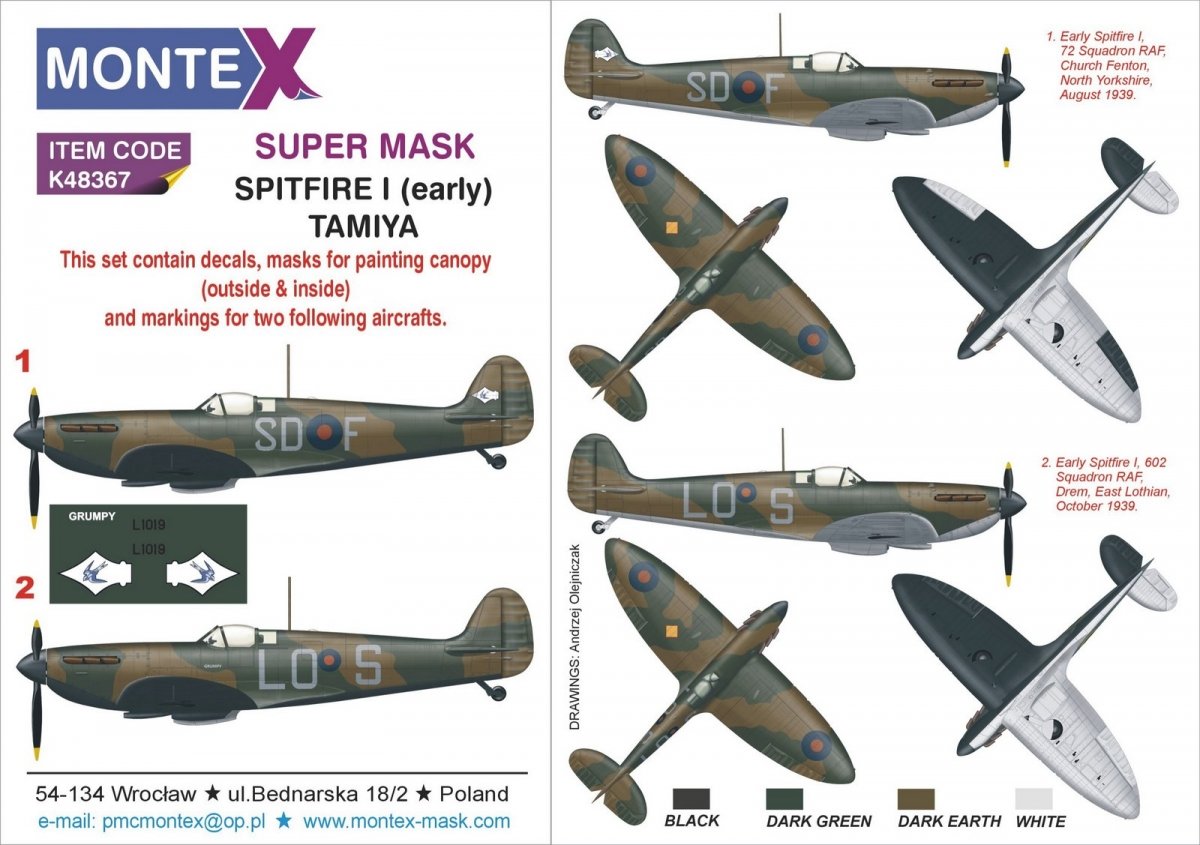Montex K48367 SPITFIRE I (early) 1/48