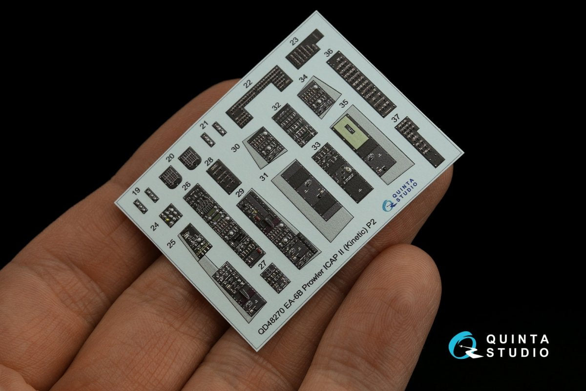 Quinta Studio QD48270 EA-6B Prowler (ICAP II) 3D-Printed &amp;amp; coloured Interior on decal paper (Kinetic) 1/48 – Bild 3