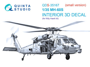 Quinta Studio QDS-35167 МН-60S Knighthawk 3D-Printed &amp; coloured Interior on decal paper (Kitty Hawk) (Small version) 1/35