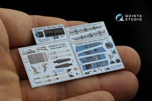 Quinta Studio QD48234 Su-35S 3D-Printed &amp;amp; coloured Interior on decal paper (KittyHawk) 1/48 – immagine 8