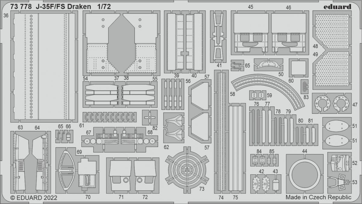 Eduard 73778 J-35F/ FS Draken HOBBY 2000, HASEGAWA 1/72 – Bild 2