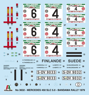 Italeri 3632 Mercedes-Benz 450SLC Rallye Bandama 1979 1/24 – immagine 11