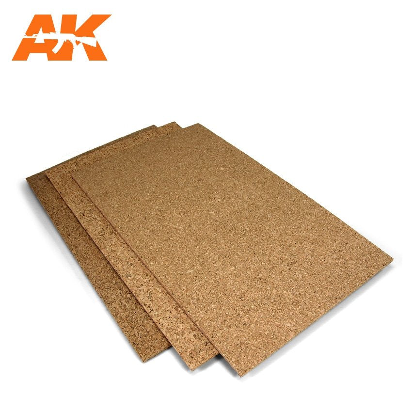 AK Interactive AK8052 CORK SHEET – FINE GRAINED 200x290x6mm