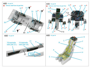 Intérieur imprimé en 3D et coloré sur papier décalcomanie (Academy) Quinta Studio QD72075 F/A-18F Late, E/A-18G  – image 2