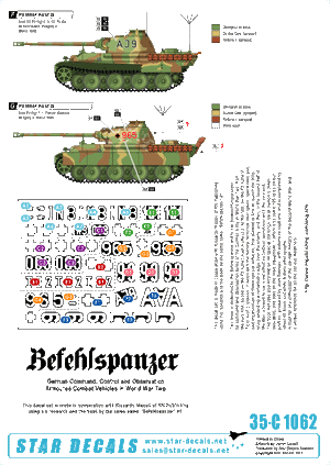 Star Decals 35-C1062 Befehlspanzer # 6 1/35 – imagen 2