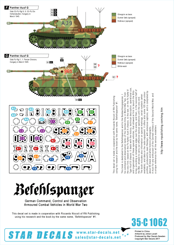 Star Decals 35-C1062 Befehlspanzer # 6 1/35 – imagen 2