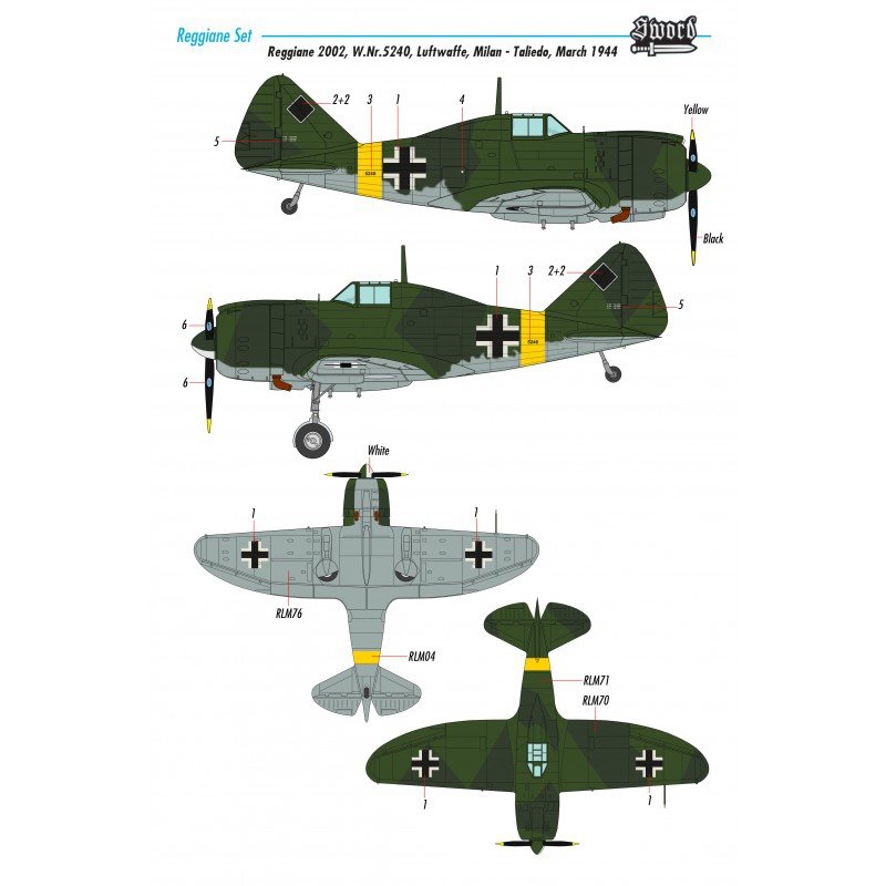 Sword 72110 Reggiane Fighter 6pcs 1/72 – Bild 4