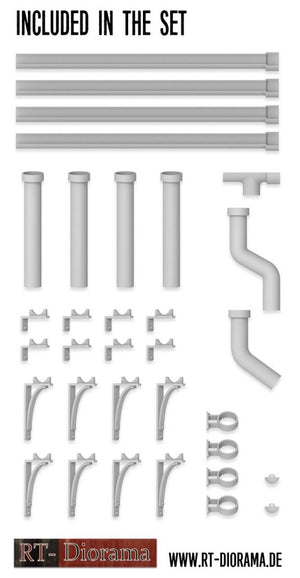RT-Diorama 35665 Rain Gutters Set 1/35 – zdjęcie 2