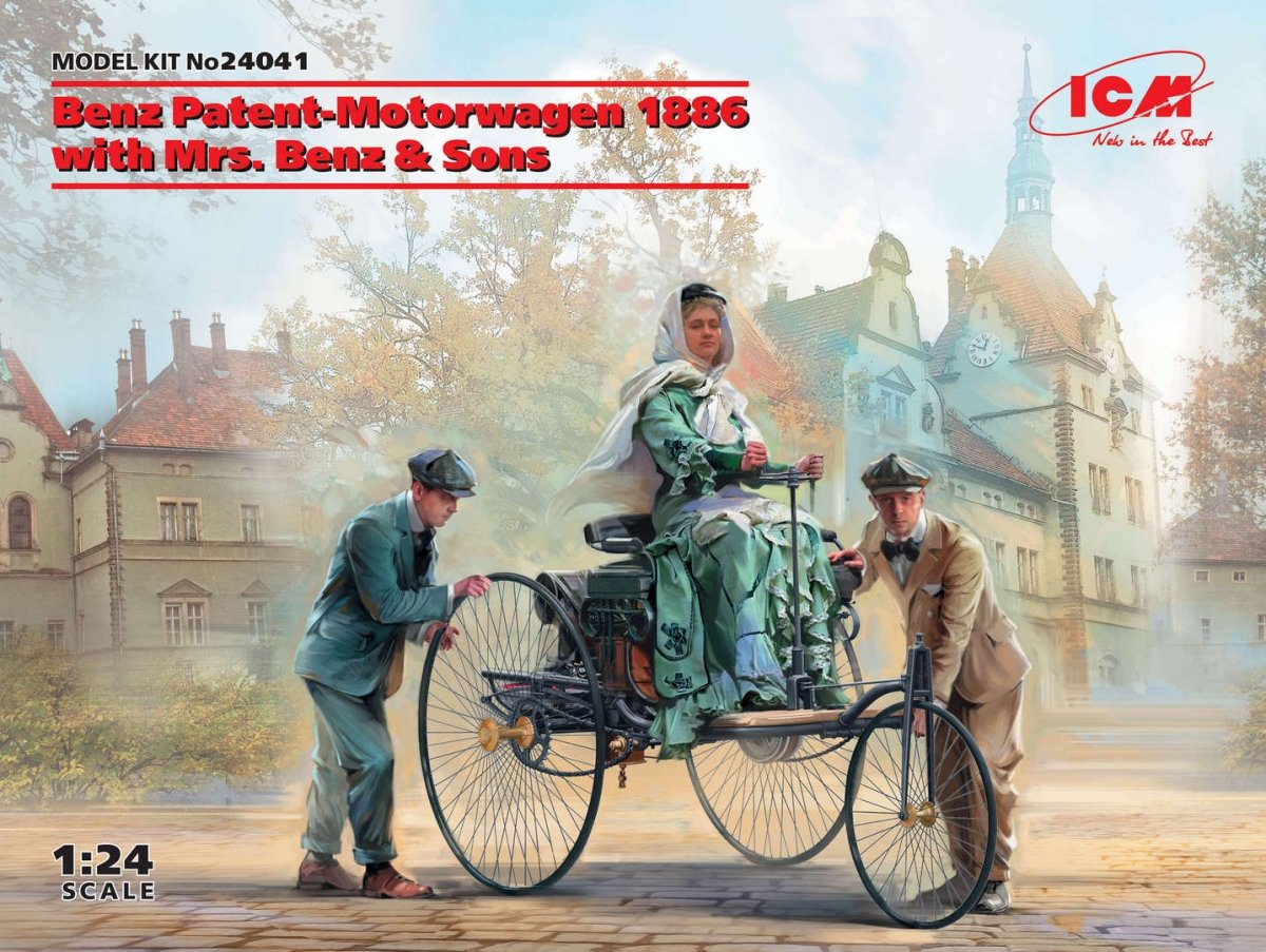 ICM 24041 Benz Patent-Motorwagen 1886 with Mrs. Benz & Sons 1/24